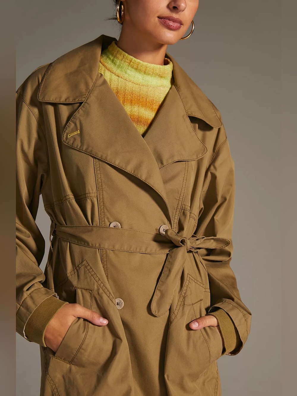 By Pilcro and The Letterpress Khaki Trench Coat — Size S